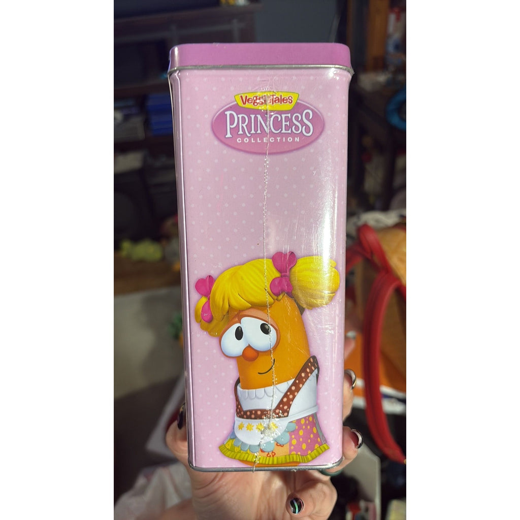 Veggie Tales Princess Collection DVD 4-Disc Set Collectible Pink Tin - New