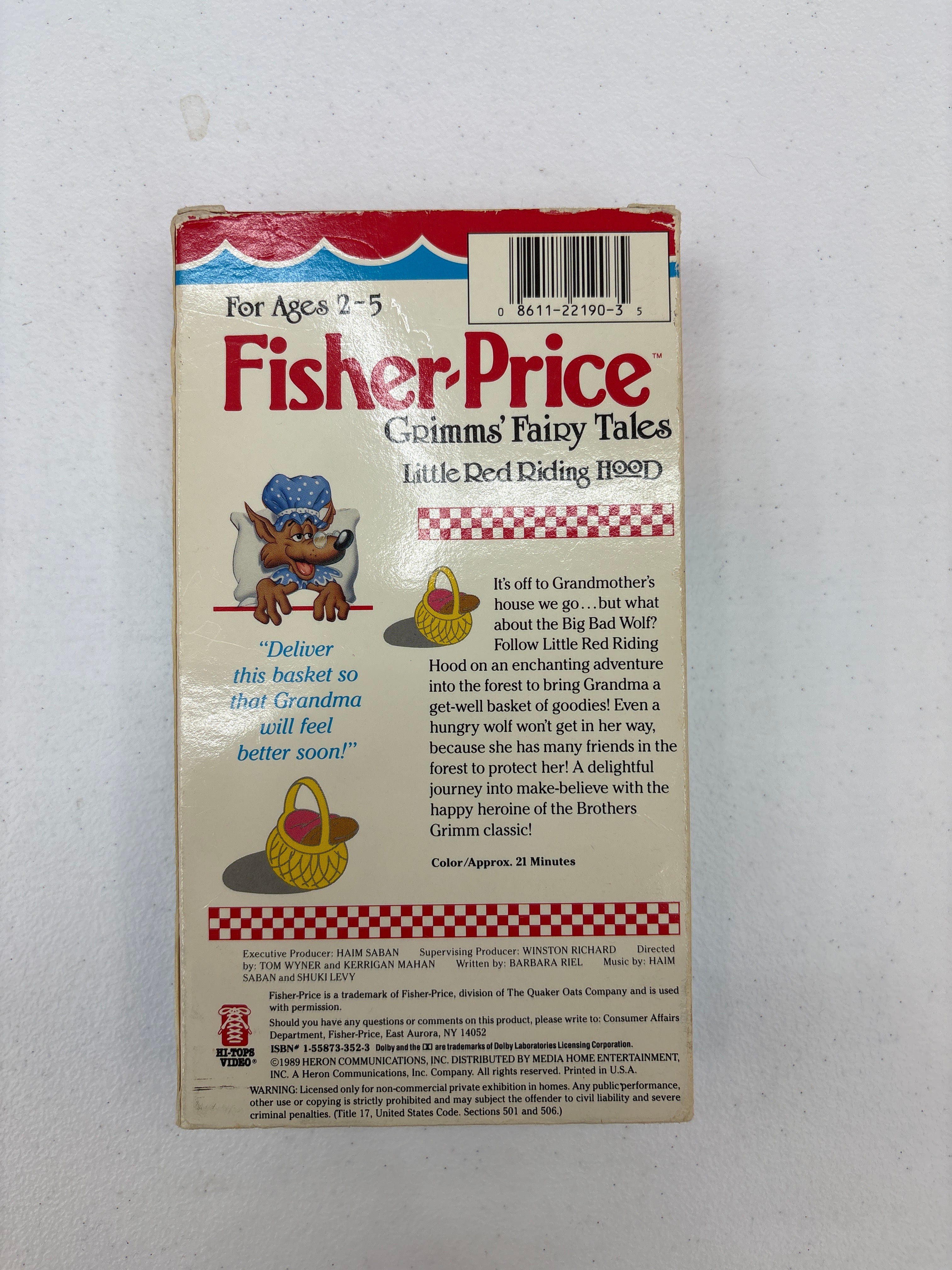 Grimms Fairy Tales: Little Red Riding Hood (VHS, 1989)