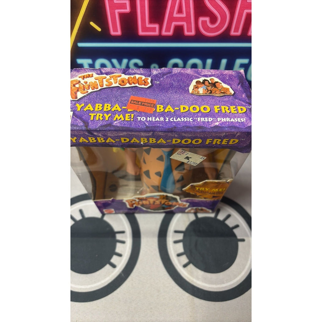 8D- The Flintstones Yabba-Dabba-Doo Fred Action Figure 1993 Mattel “SEALED IN BOX”