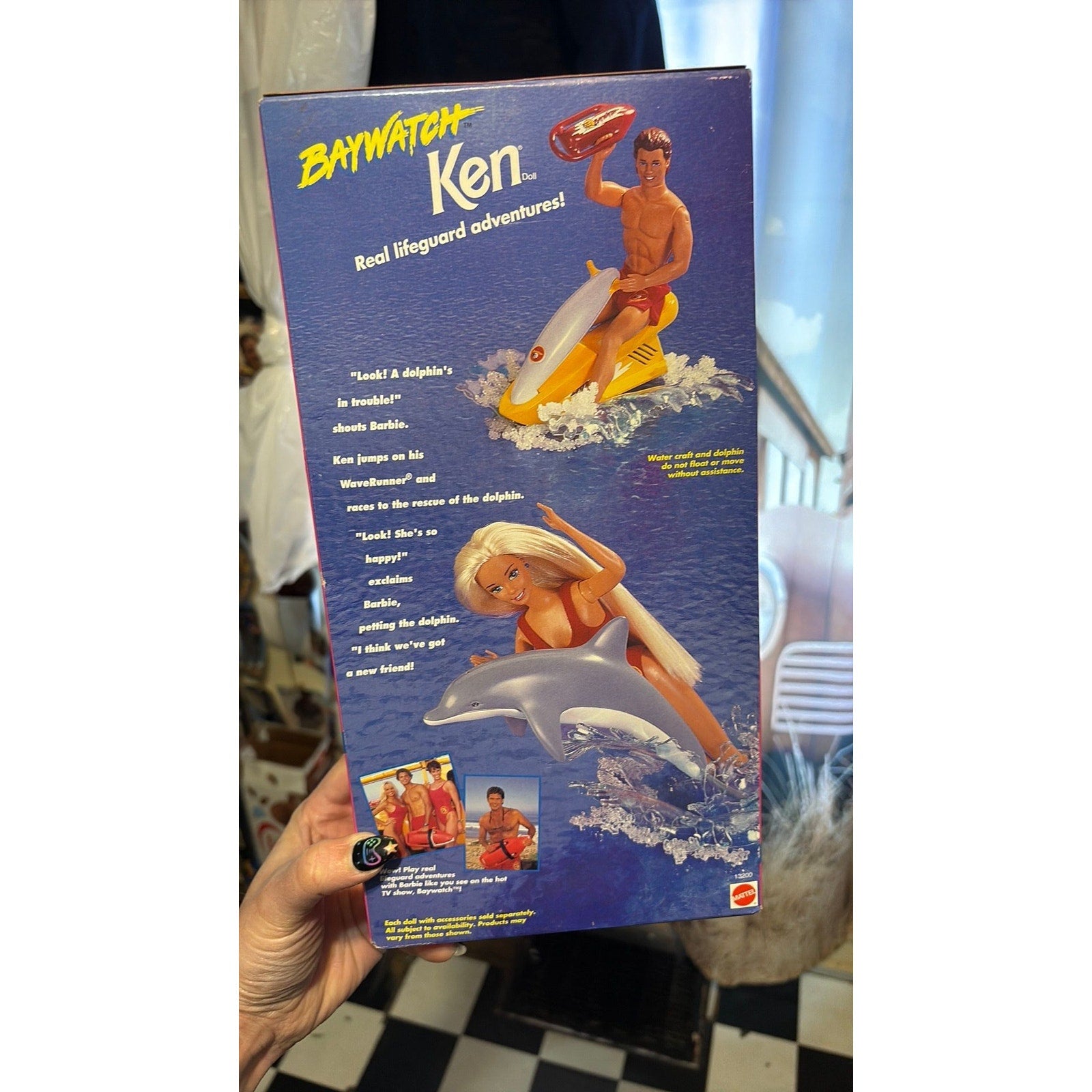 Ken Baywatch Doll Mattel Barbie WaveRunner Lifeguard 1994 #13200