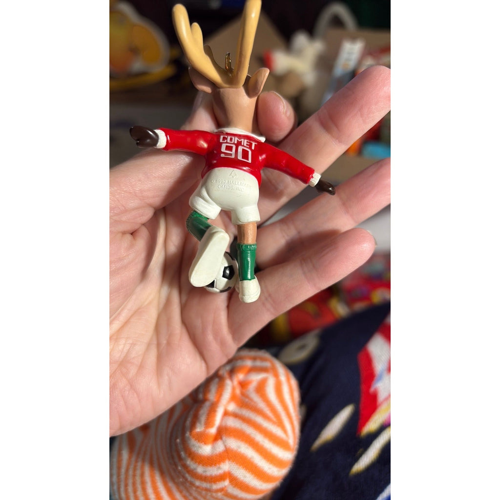 Comet with Soccer Ball Reindeer Champs 1990 Hallmark Keepsake Christmas Ornament