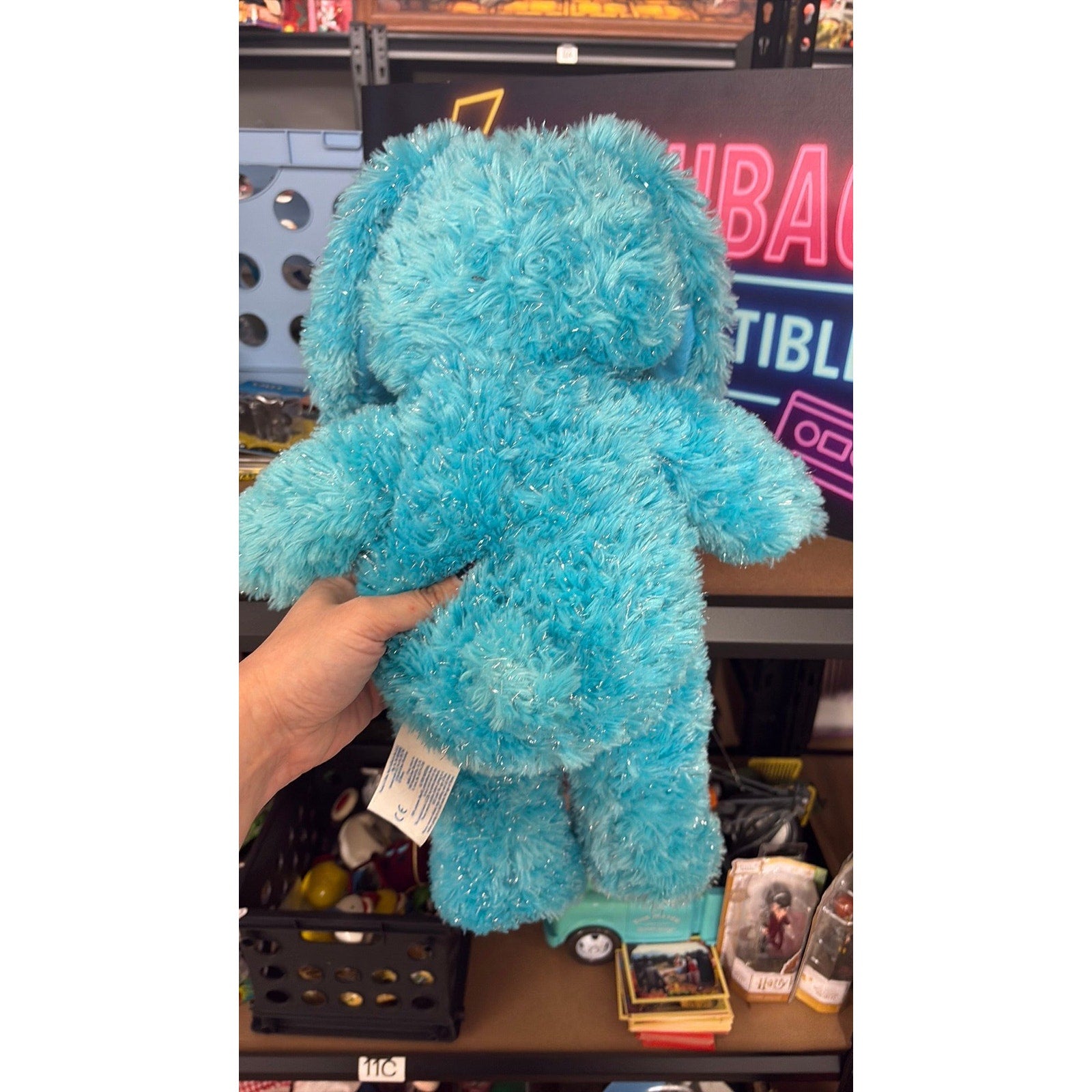 P3- Build A Bear BAB Disney Shake It Up Blue Silver Sparkle Easter Bunny Rabbit