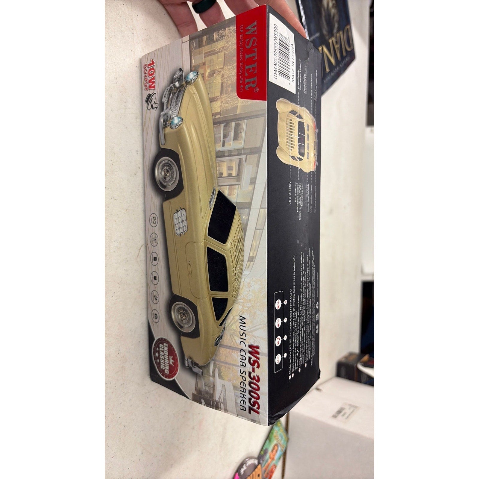 Bluetooth Speaker Car WS-300SL MUSIC CAR Speaker USB RECHARGEABLE FM Radio tf