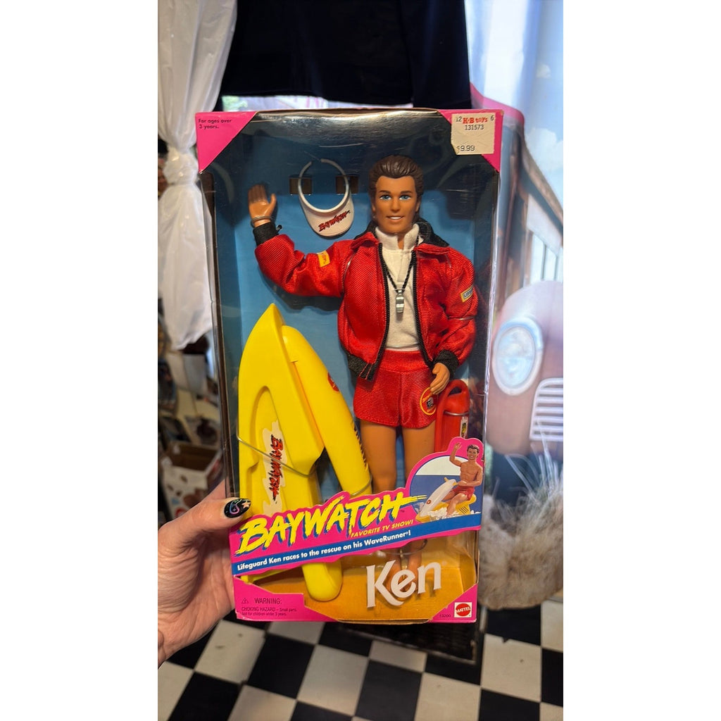 Ken Baywatch Doll Mattel Barbie WaveRunner Lifeguard 1994 #13200