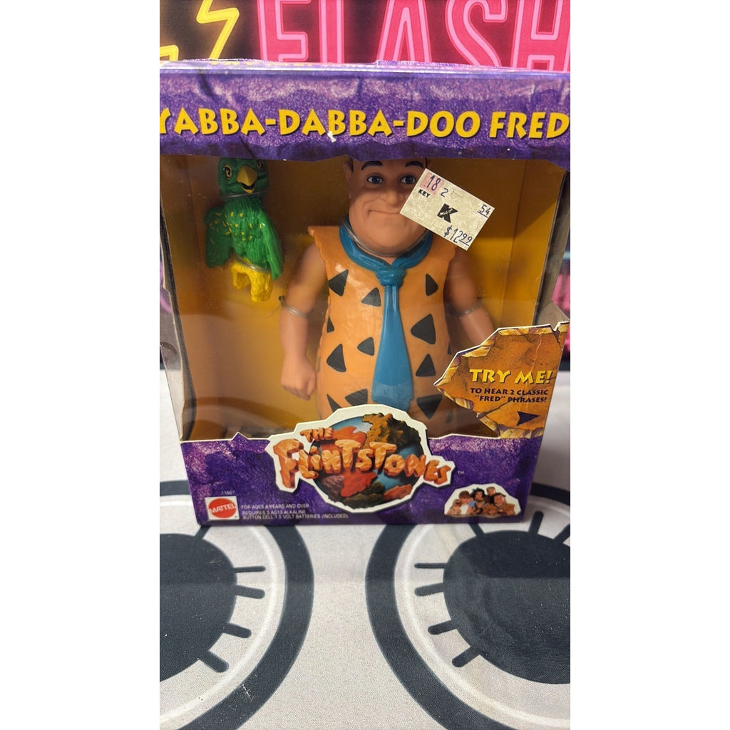 8D- The Flintstones Yabba-Dabba-Doo Fred Action Figure 1993 Mattel “SEALED IN BOX”
