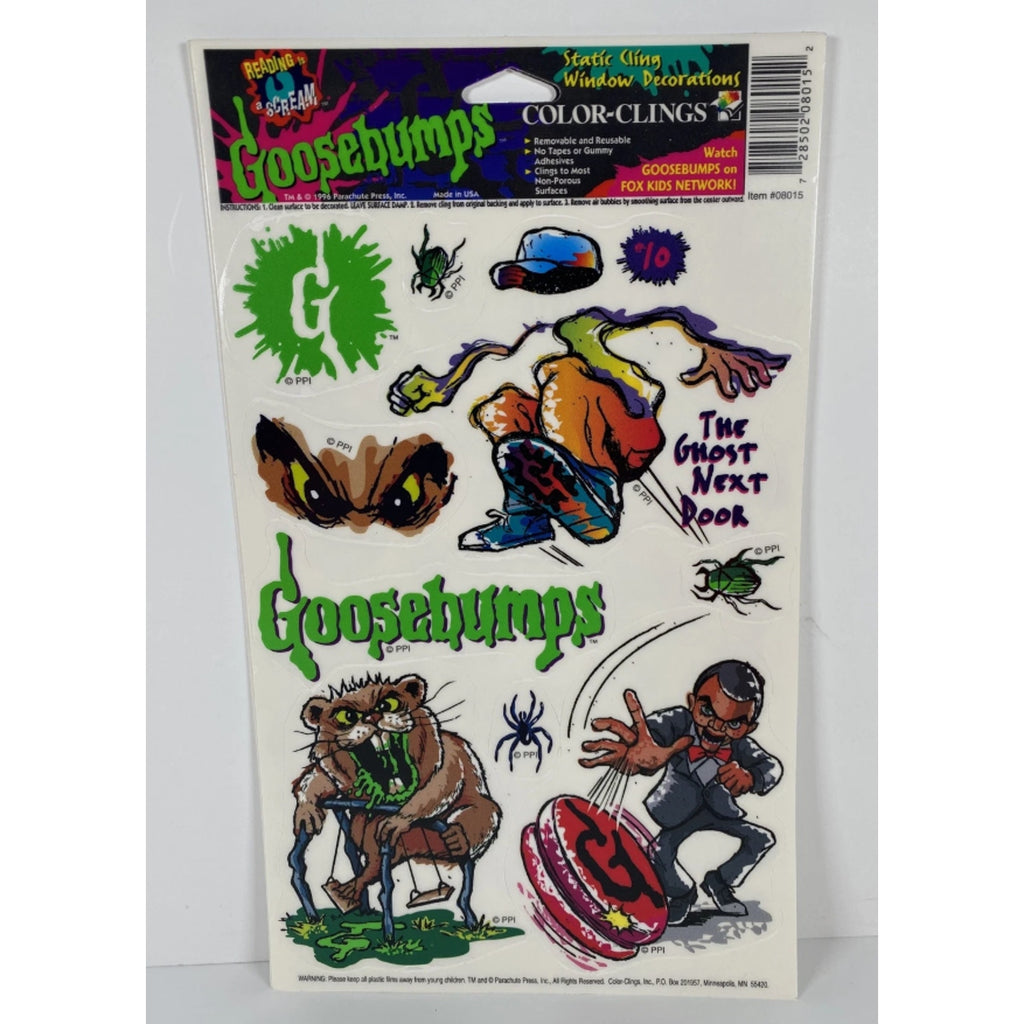 1996 Goosebumps NEW Window Clings Decal RL Stine Halloween NOS 4 Style