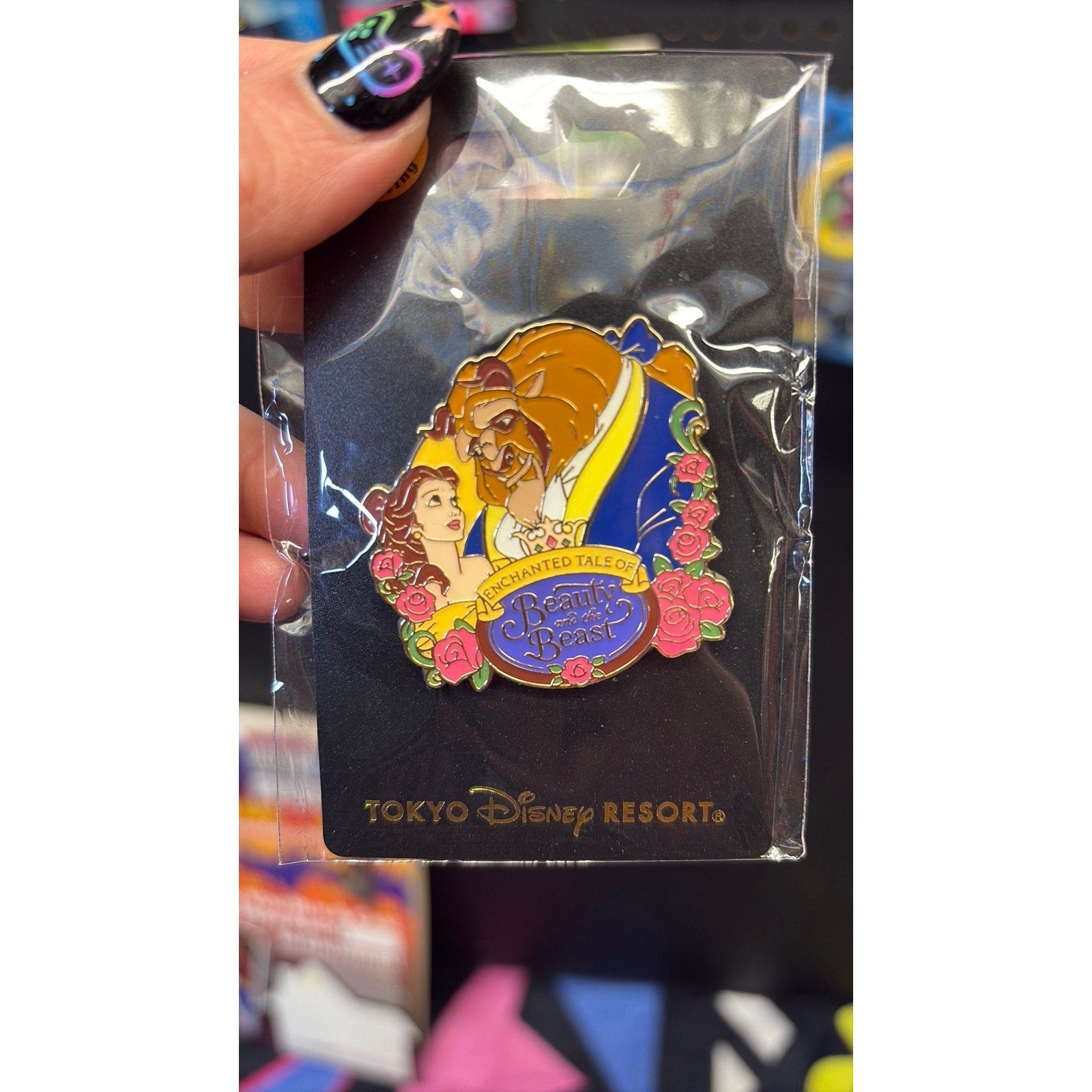Tokyo Disney Resort Beauty and the Beast Pin Enchanted Tale Attraction Collectib