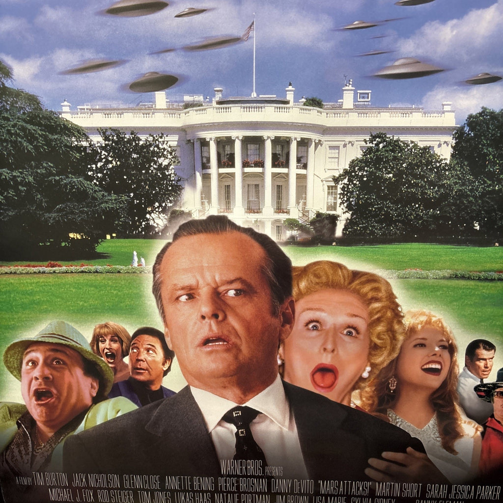 1996 Mars Attacks Movie Poster Single Sided 40" x 27"