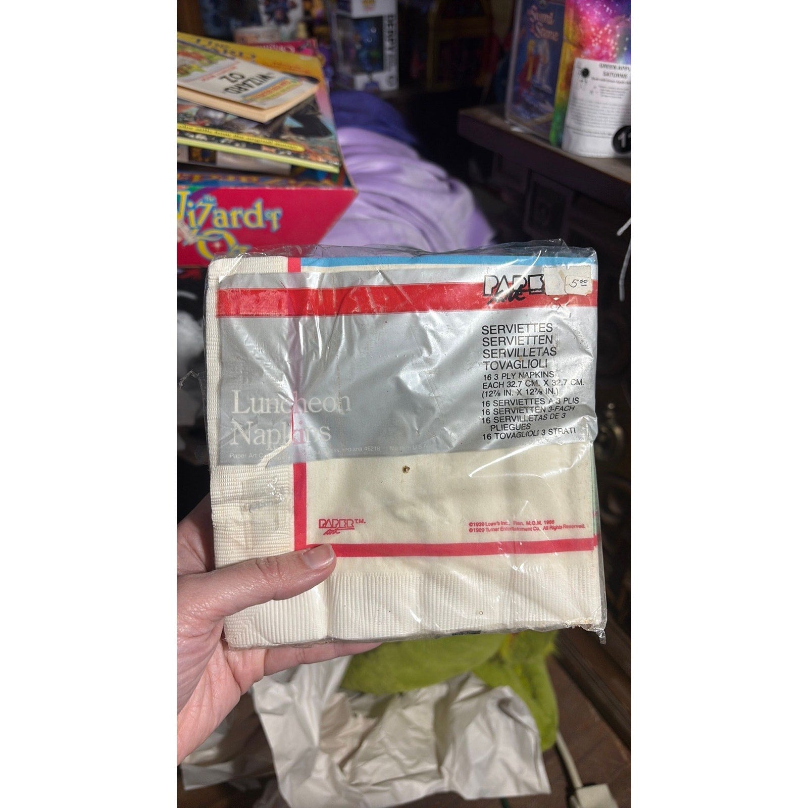 16 Vintage Wizard of Oz Beverage Napkins, Birthdays Oh My! Paper Art, 1989, mint