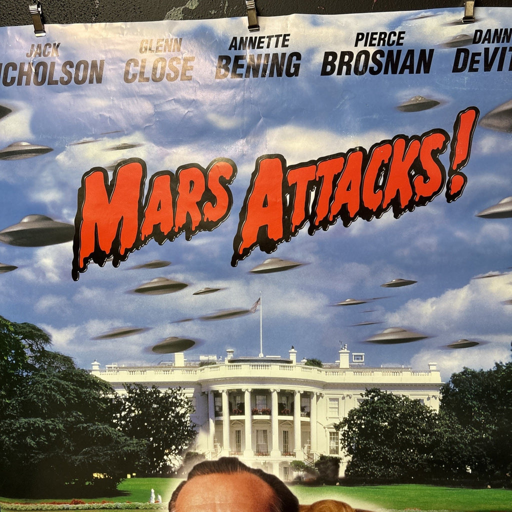 1996 Mars Attacks Movie Poster Single Sided 40" x 27"
