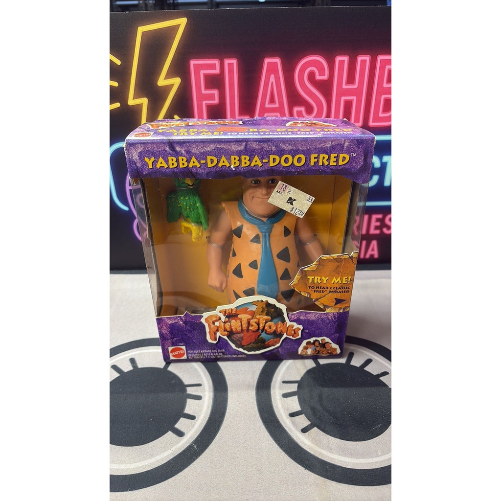 8D- The Flintstones Yabba-Dabba-Doo Fred Action Figure 1993 Mattel “SEALED IN BOX”