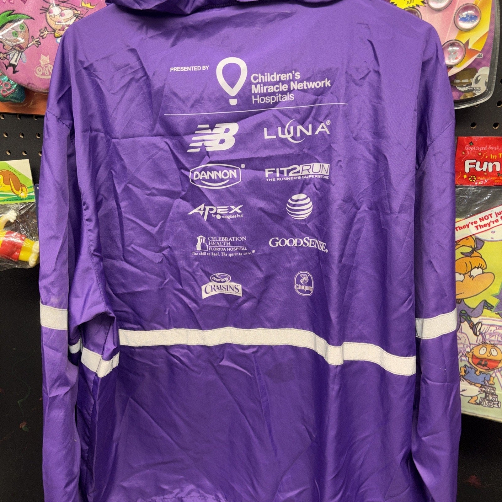 Disney Parks Jacket Womens L Princess 1/2 Marathon Volunteer Windbreaker Hooded