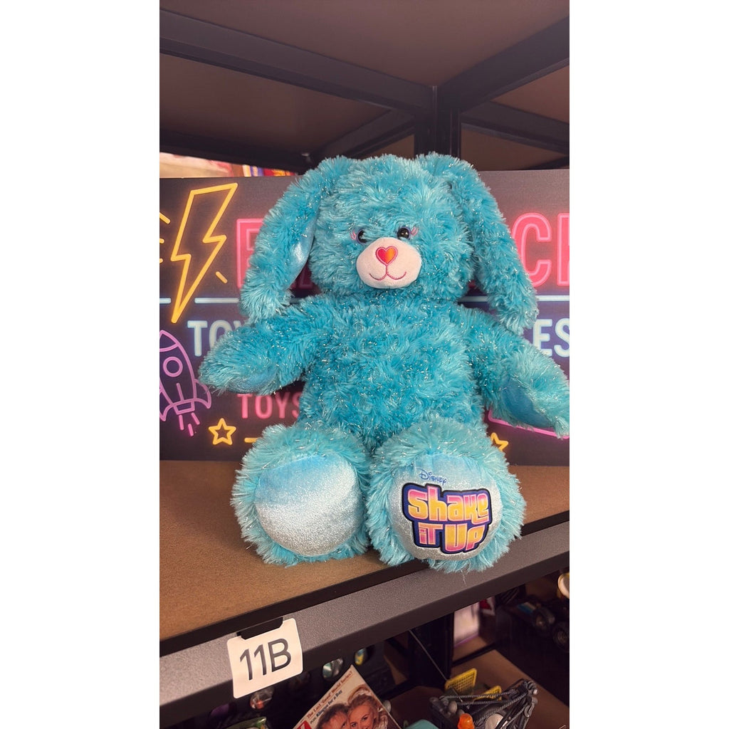 P3- Build A Bear BAB Disney Shake It Up Blue Silver Sparkle Easter Bunny Rabbit