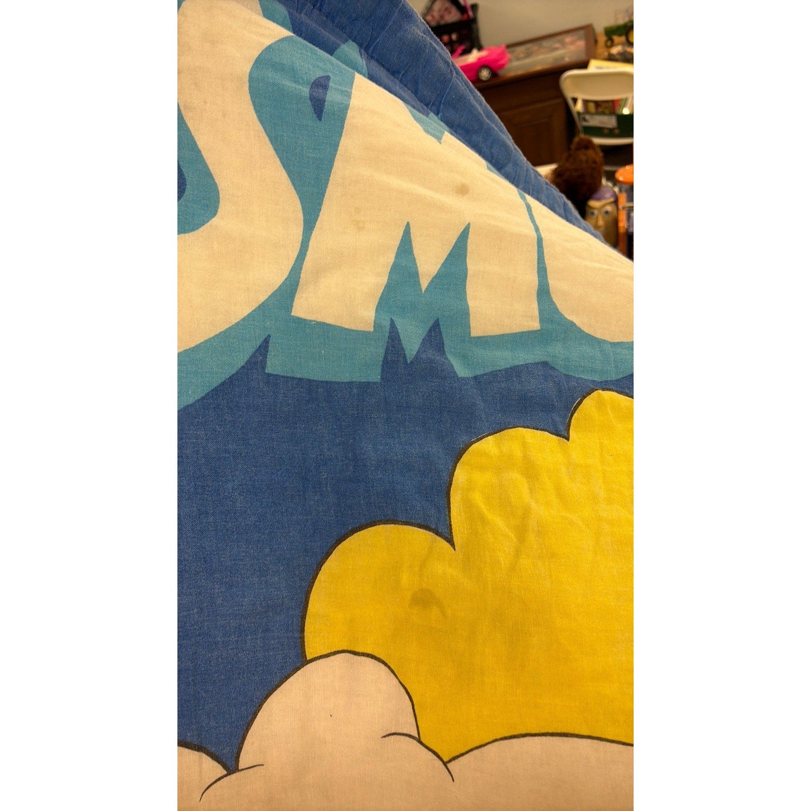Vintage The Smurfs Sleeping Bag 1980's  - Working Zippers - Some Wear - B4