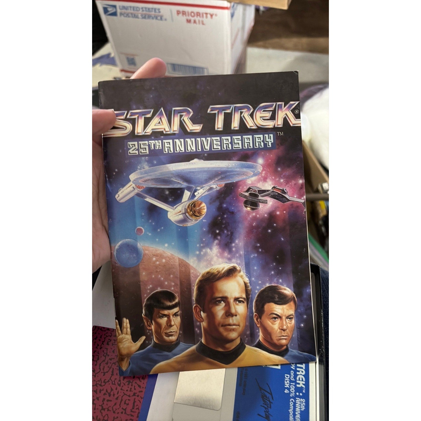 1991 Star Trek 25th Anniversary PC IBM/Tandy Big box 3.5” Floppy Disk game!