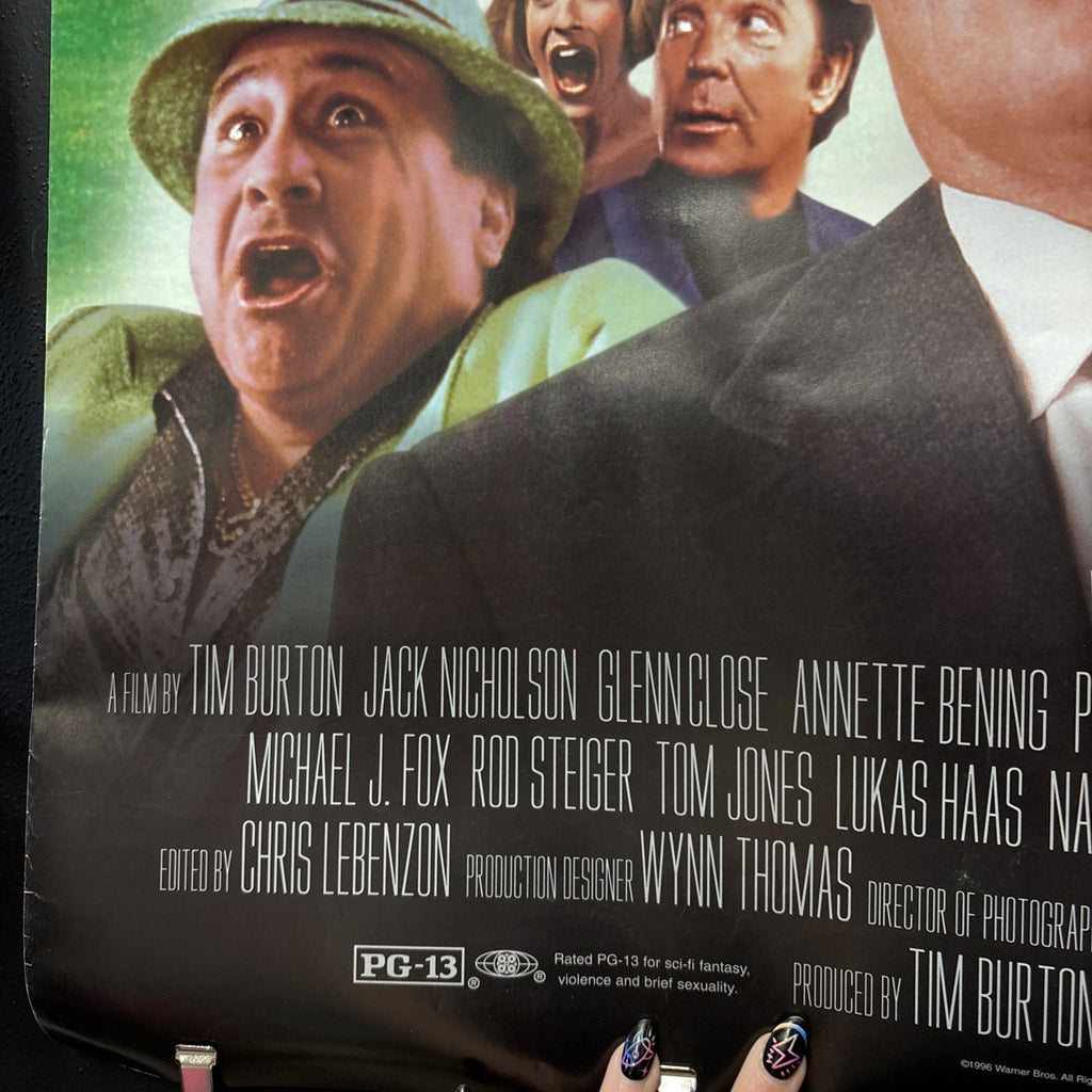 1996 Mars Attacks Movie Poster Single Sided 40" x 27"