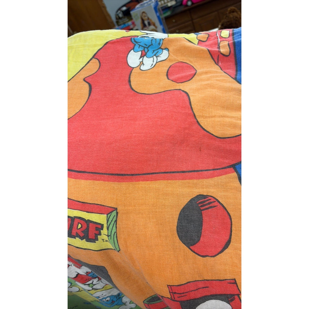 Vintage The Smurfs Sleeping Bag 1980's  - Working Zippers - Some Wear - B4