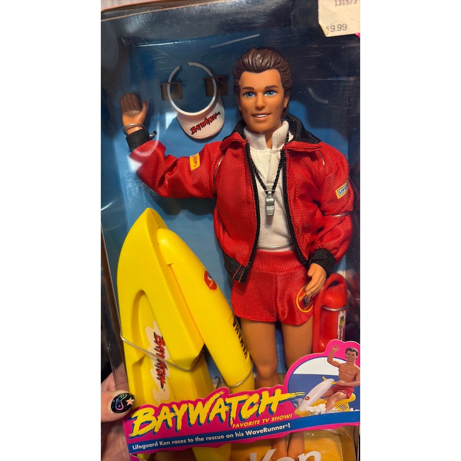 Ken Baywatch Doll Mattel Barbie WaveRunner Lifeguard 1994 #13200