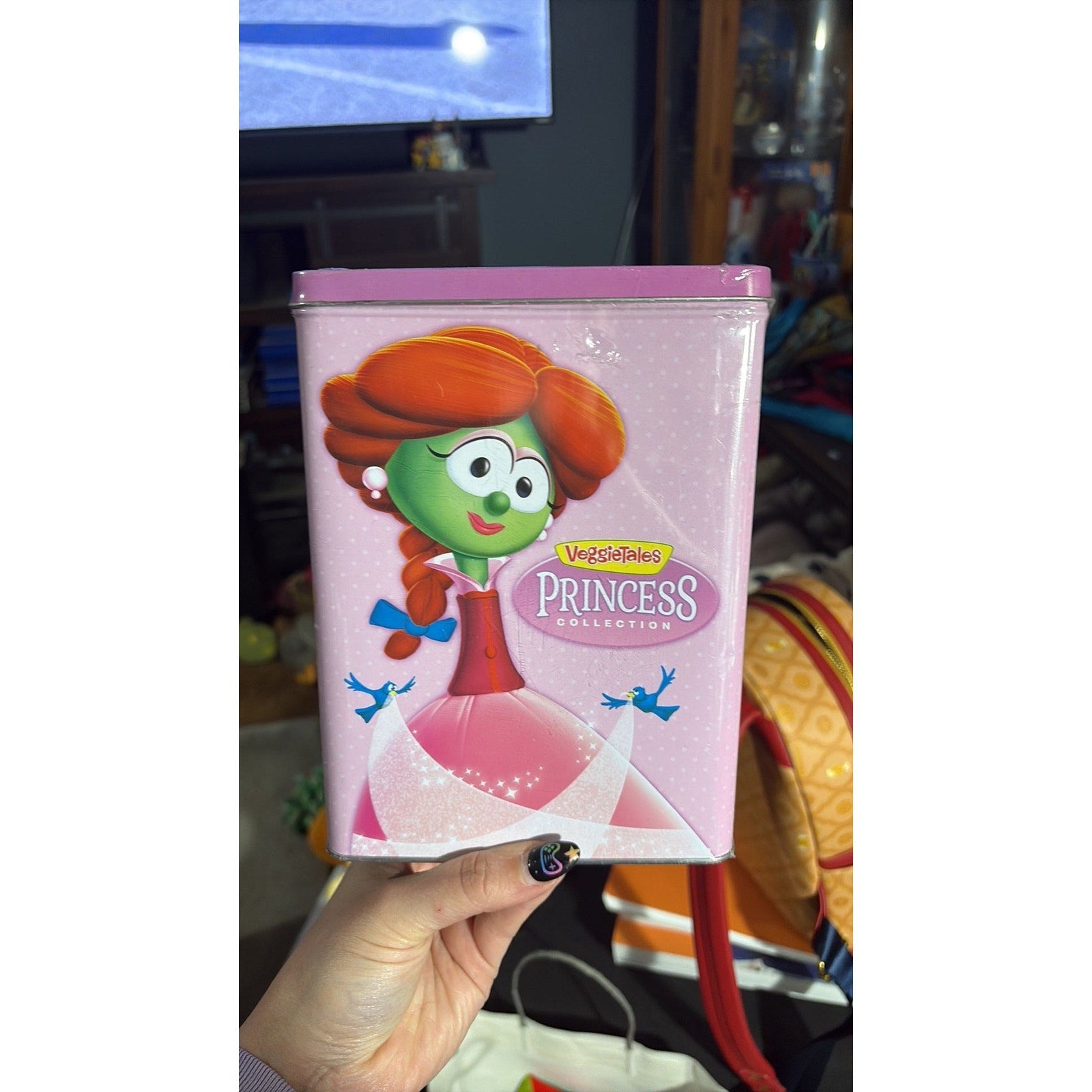 Veggie Tales Princess Collection DVD 4-Disc Set Collectible Pink Tin - New