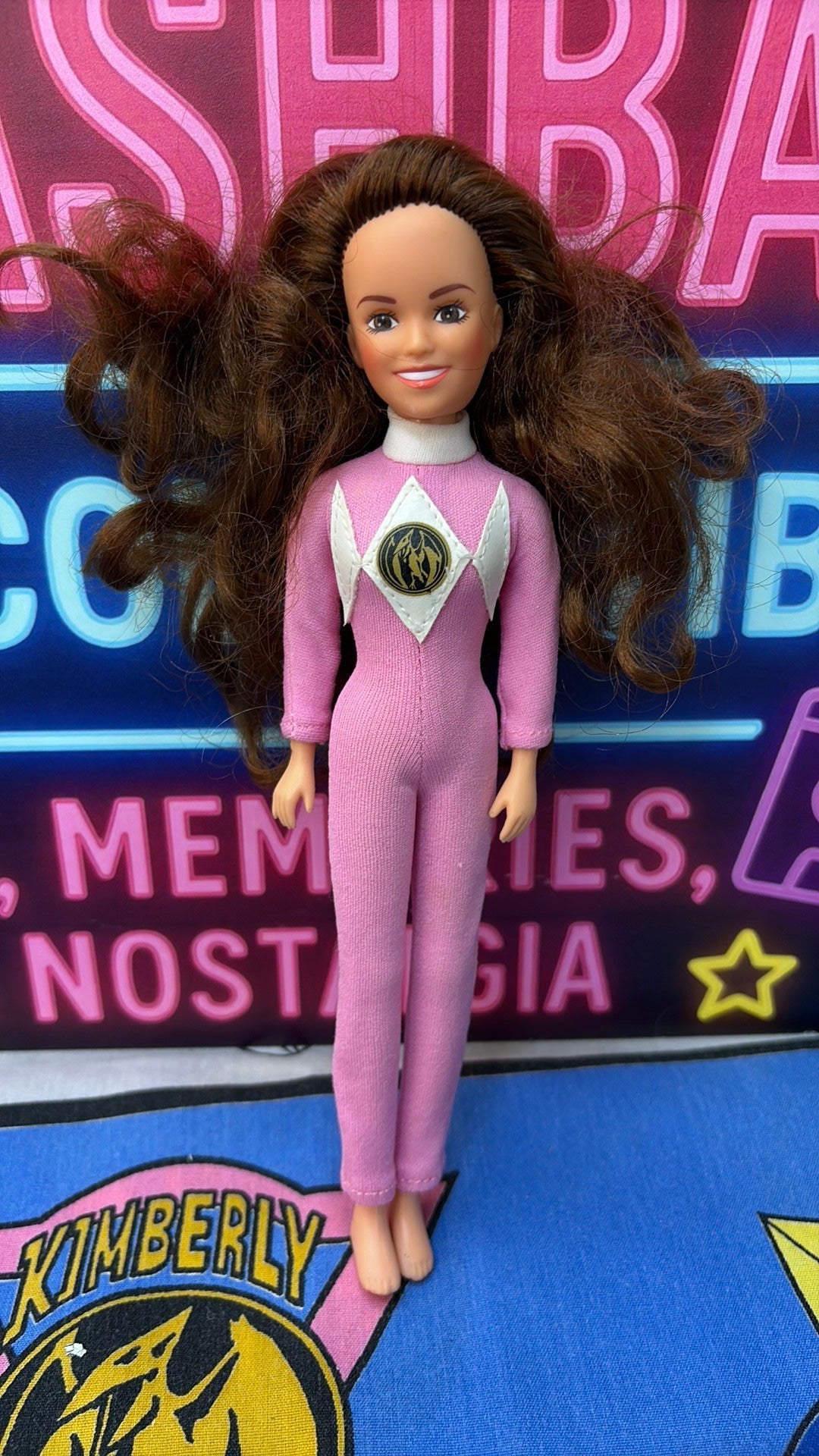 S3- Pink Ranger Kimberly 9” Doll Vintage 1994 Ban Dai Mighty Morphin Power Rangers