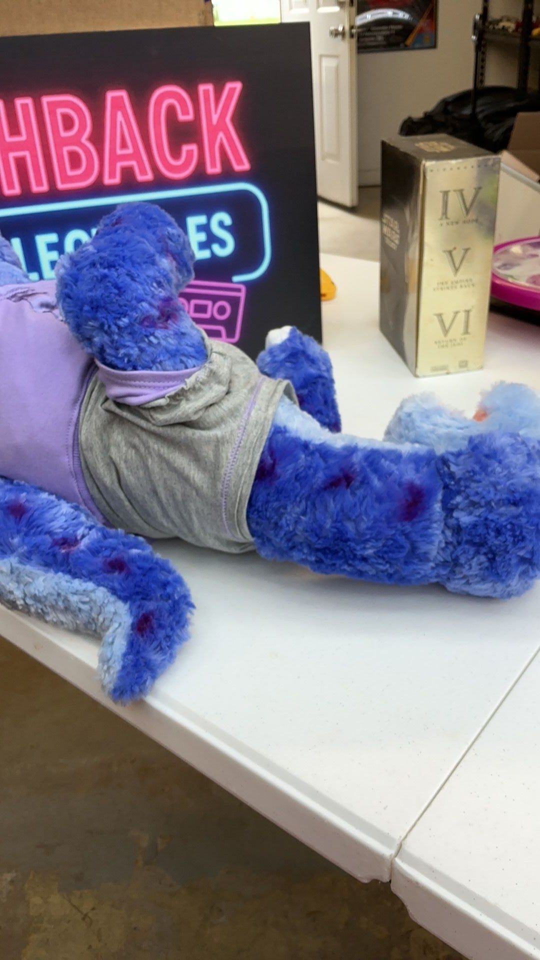 P2- Build a Bear Dino Dinosaur 19" Apatosaurus Blue Plush BAB Workshop in clothing