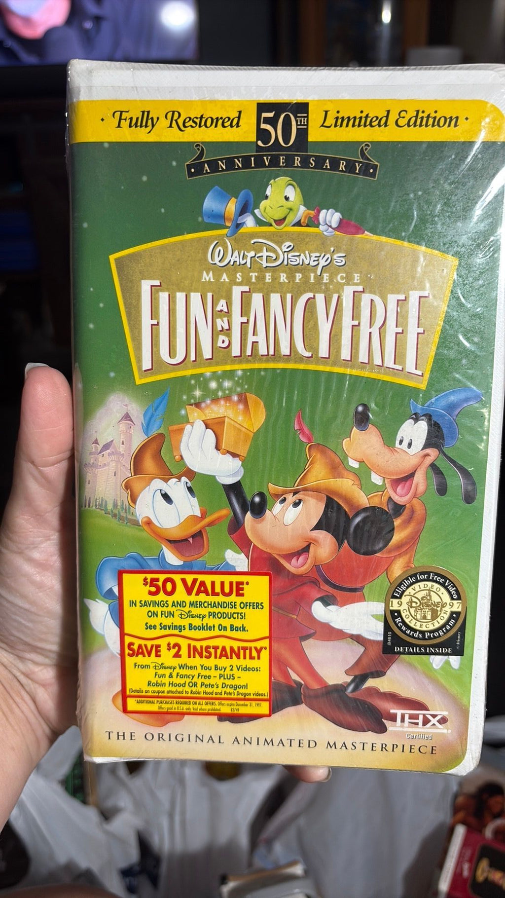 Disney Masterpiece Fun and Fancy Free (VHS, 1997) 50th Anniversary Brand New sealed