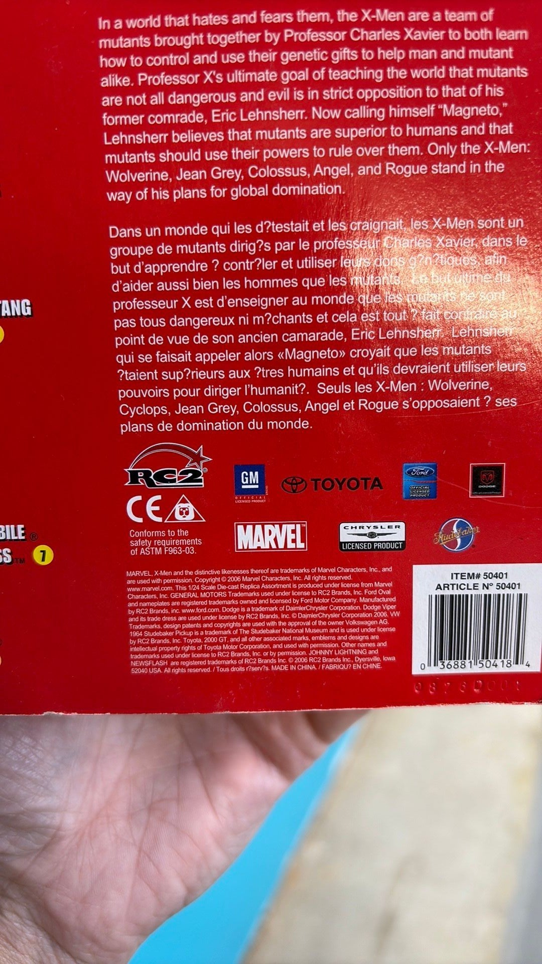 PW- 2006 Johnny Lightning Marvel X-Men Angel 1967 Toyota 2000 GT Original Package
