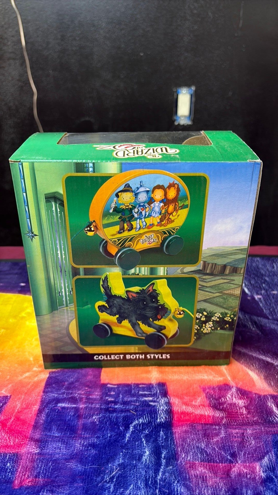 10B- The Wizard of Oz Movie Toto Wood Pull Toy 75th Anniversary Yellow Brick Road NIB