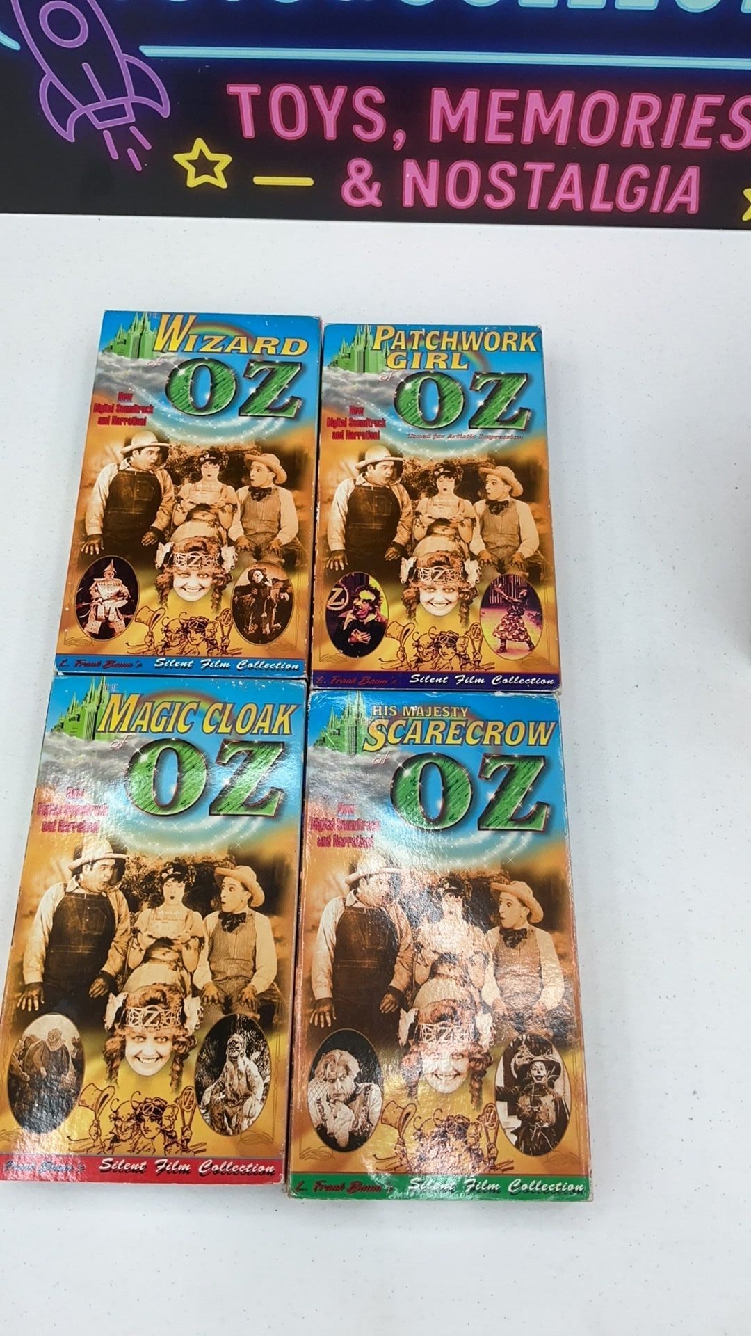 12C- 1996 RARE Oz 4 VHS Tapes Wizard of Oz L Frank Baum Silent Film Collection - read