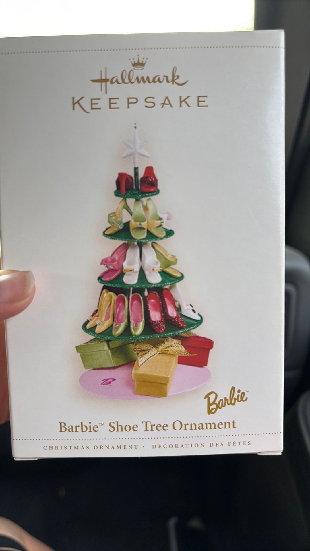 S3/14B- Hallmark Ornament Barbie Shoe Tree 2006 Layered Shelves Spin NEW Stand or Hang