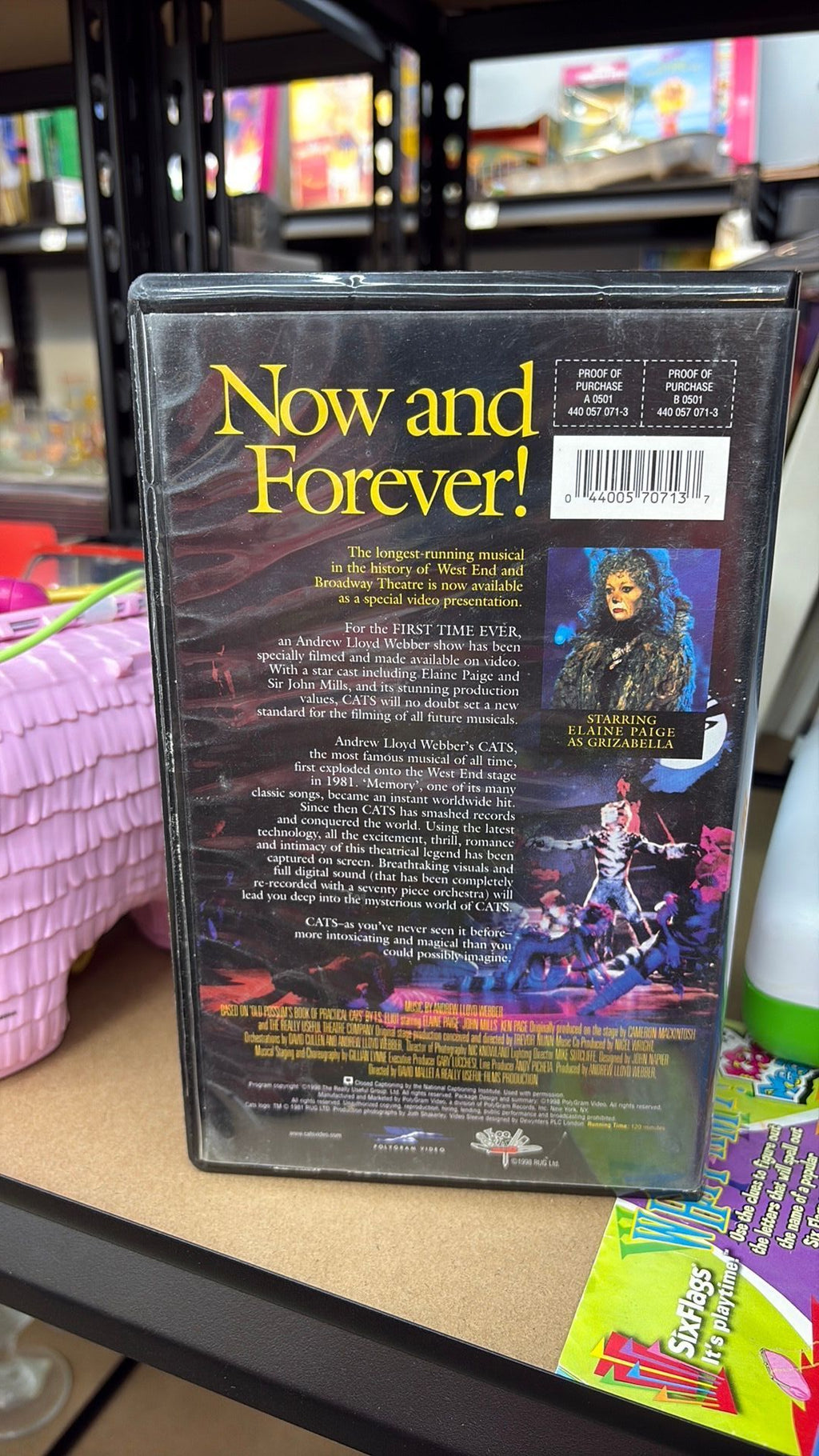 V11- CATS VHS- THE MUSICAL 1998 vintage vhs Musical ELAINE PAIGE Sir John Mills