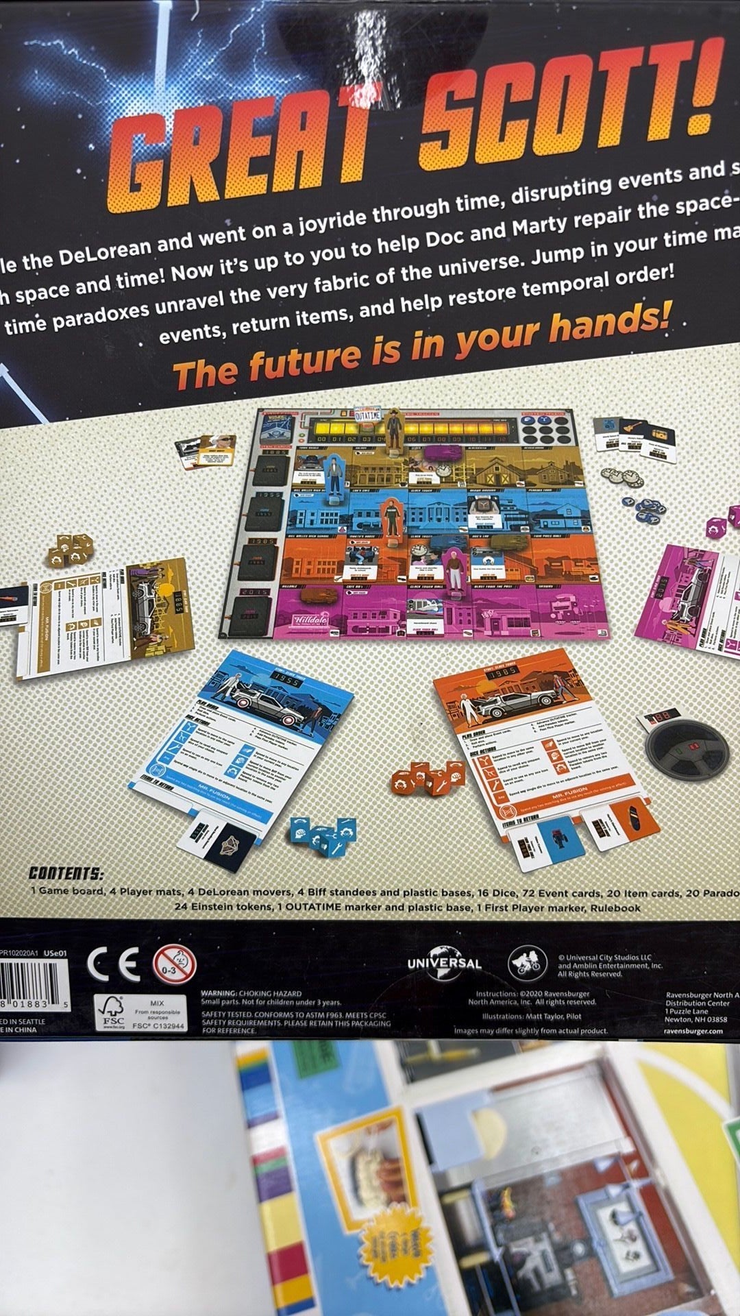12D- Back to the Future - Dice Through Time Board Game - Ravensburger - Brand New!