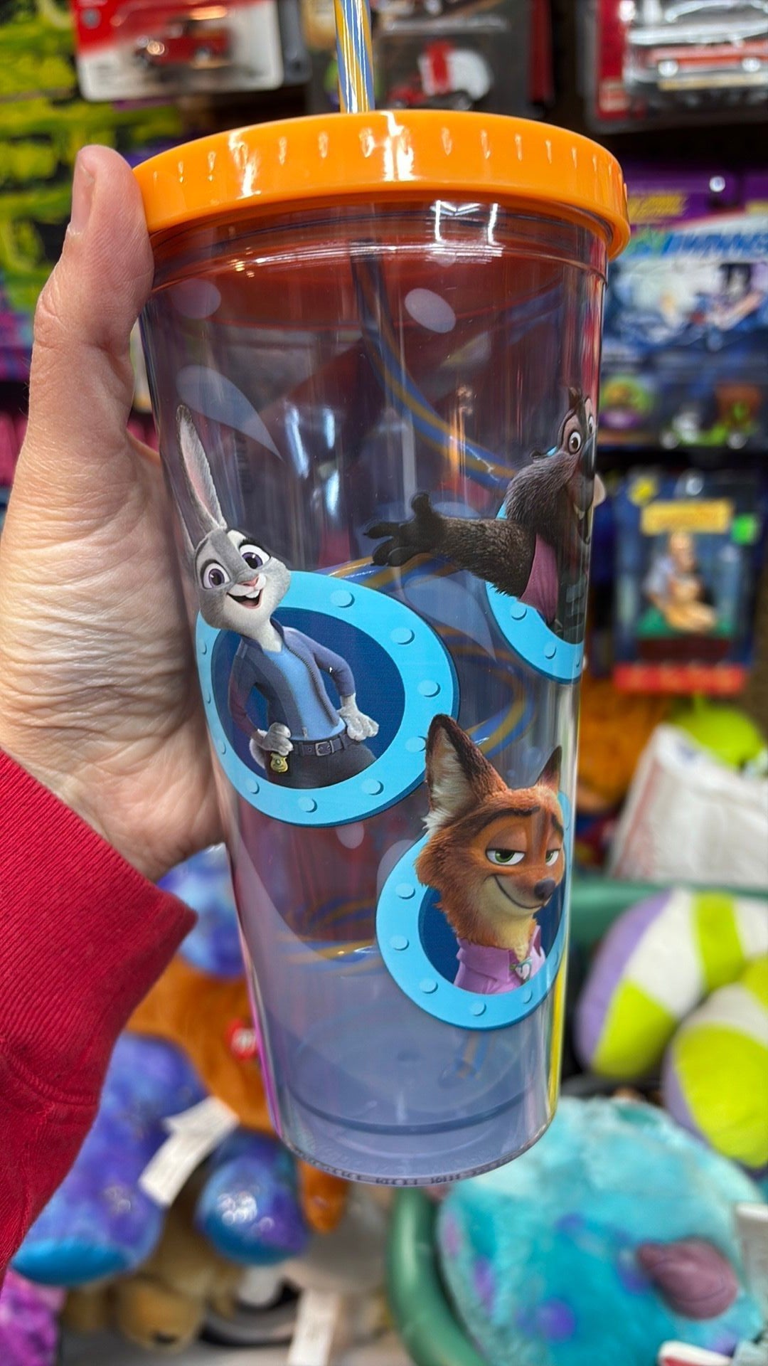 Zootopia 2 Swirly Straw Clear Tumbler 2025 NEW Cinemark AMC - 3B