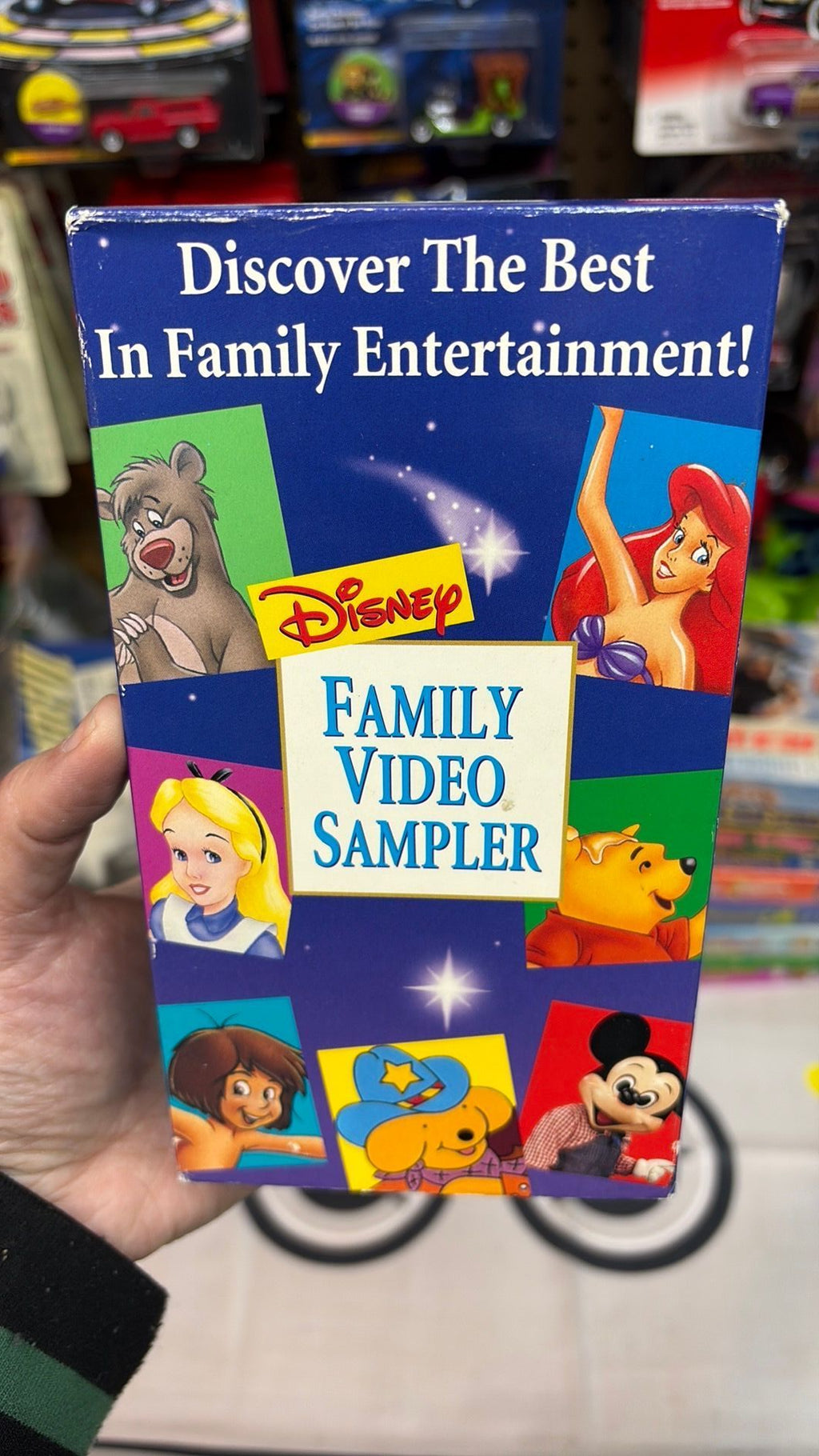 Walt Disney Family Toys R Us Video Sampler VHS Spot, Ariel, Mickey Mouse, Pooh