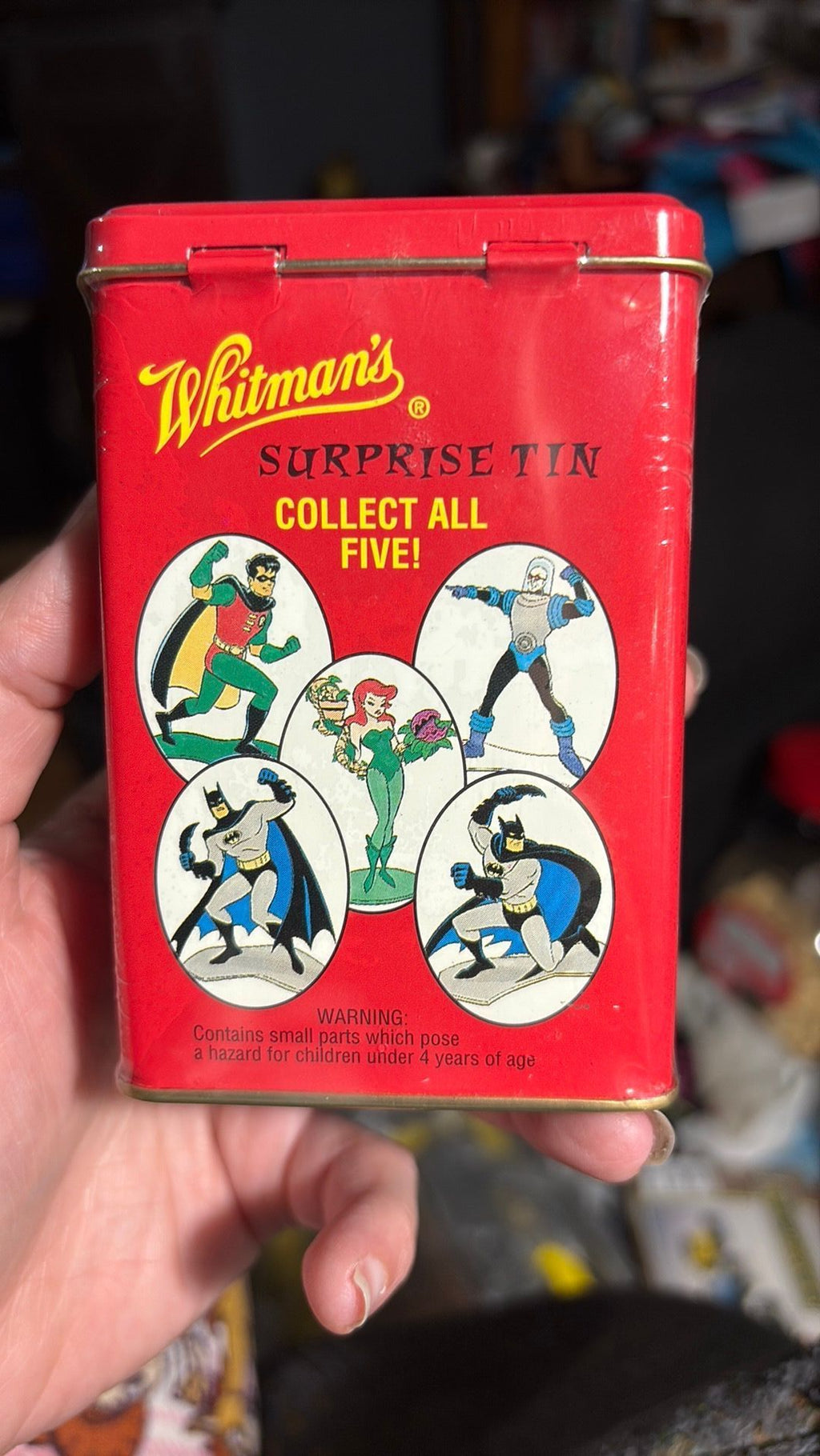 11B- 1997 Whitman's Candies Batman DC Comics Surprise Tin, Sealed