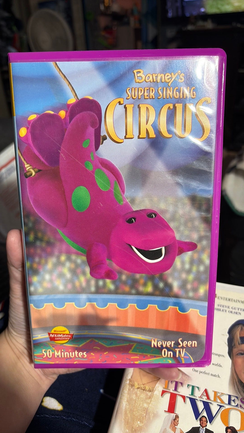 Barney's Super Singing Circus VHS 2000 Sing Along Songs White Tape Never Seen TV