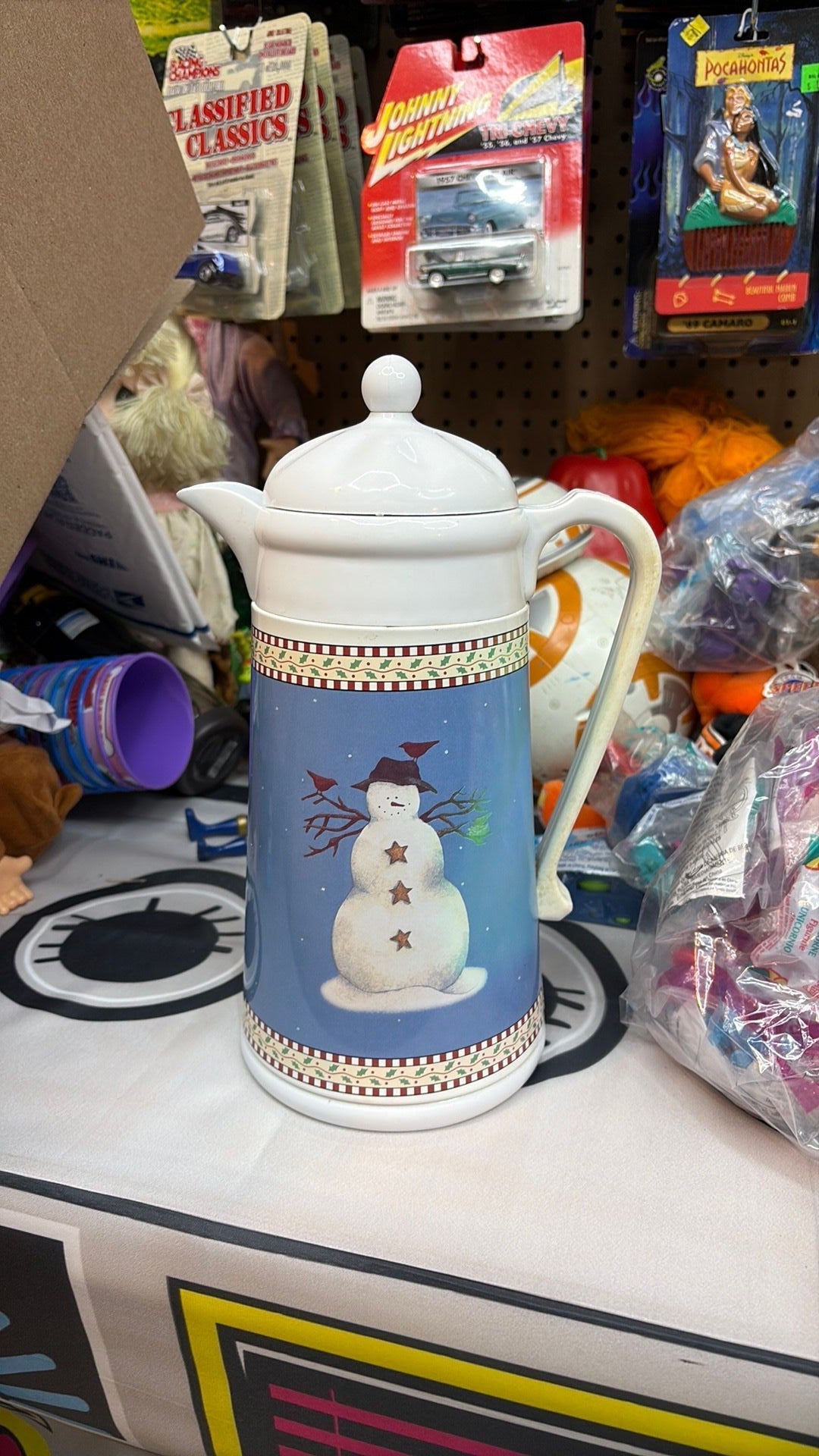 Furio SNOWMAN Debbie Mumm Insulated THERMOS CARAFE Pitcher w/ Lid Christmas ⛄️