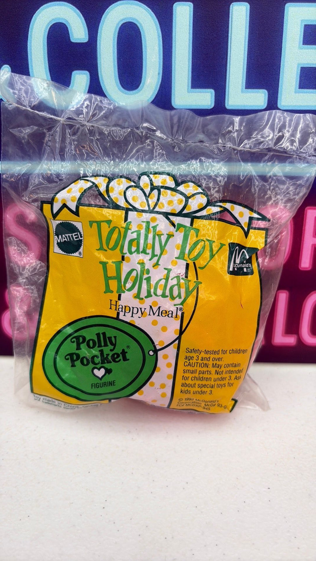 9B- McDonalds Polly Pocket Toy Mattel 1993 Totally Toy Holiday Christmas Happy Meal