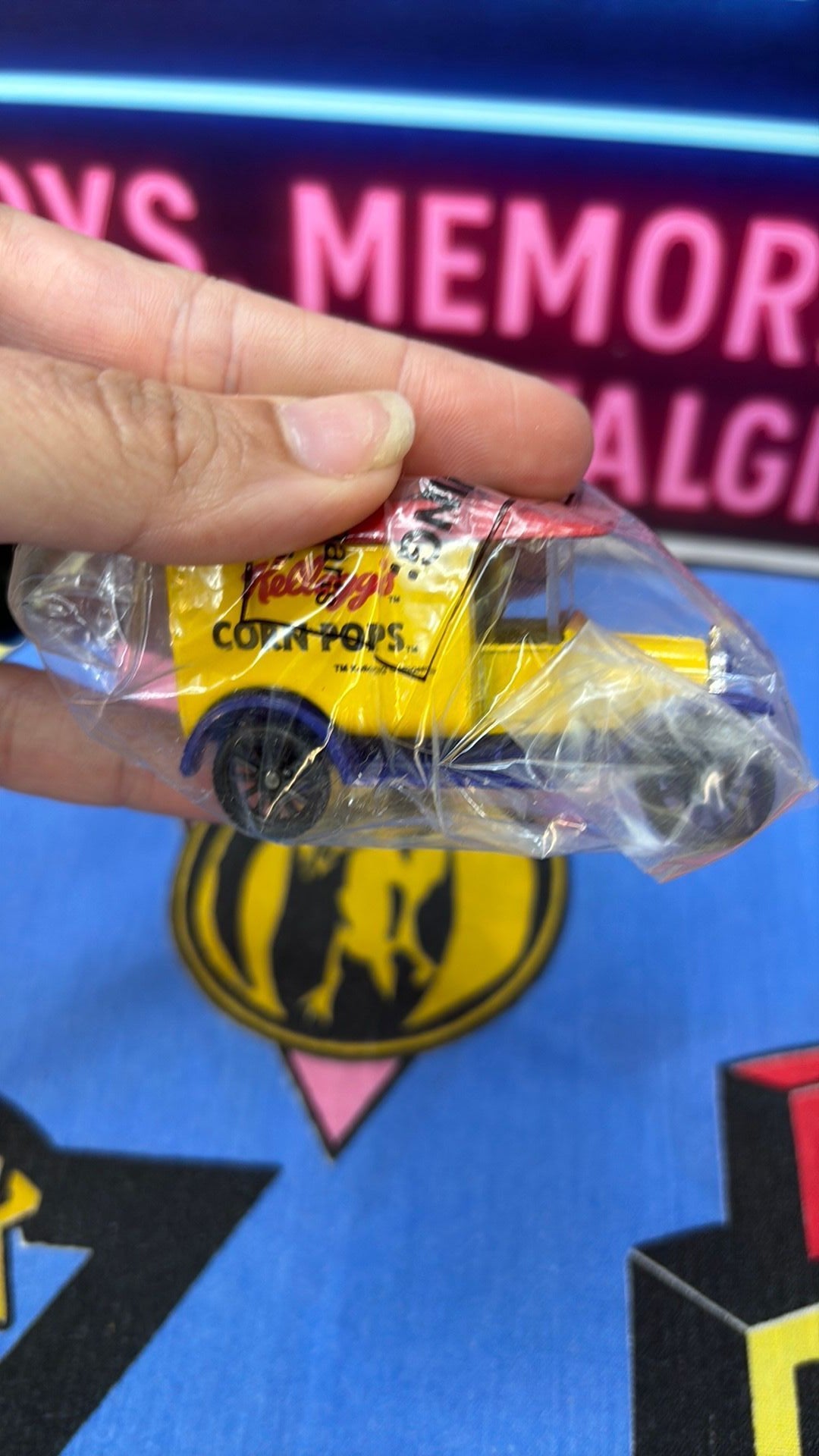 7B- 1989 Matchbox Kellogg's Corn Pops 1921 Ford Model T 1:52 New In Plastic Bag