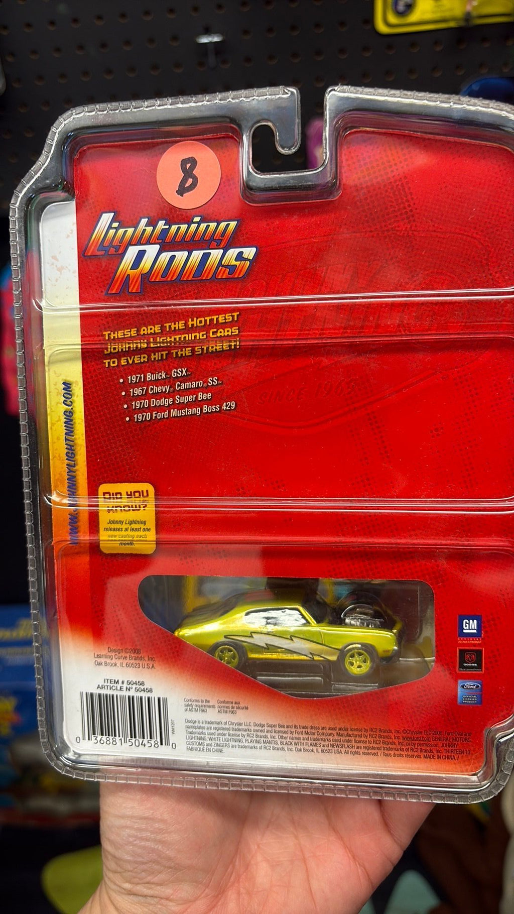F - JOHNNY LIGHTNING 1:64 LIGHTNING RODS 1971 BUICK GSX (CLEAR TIRES)