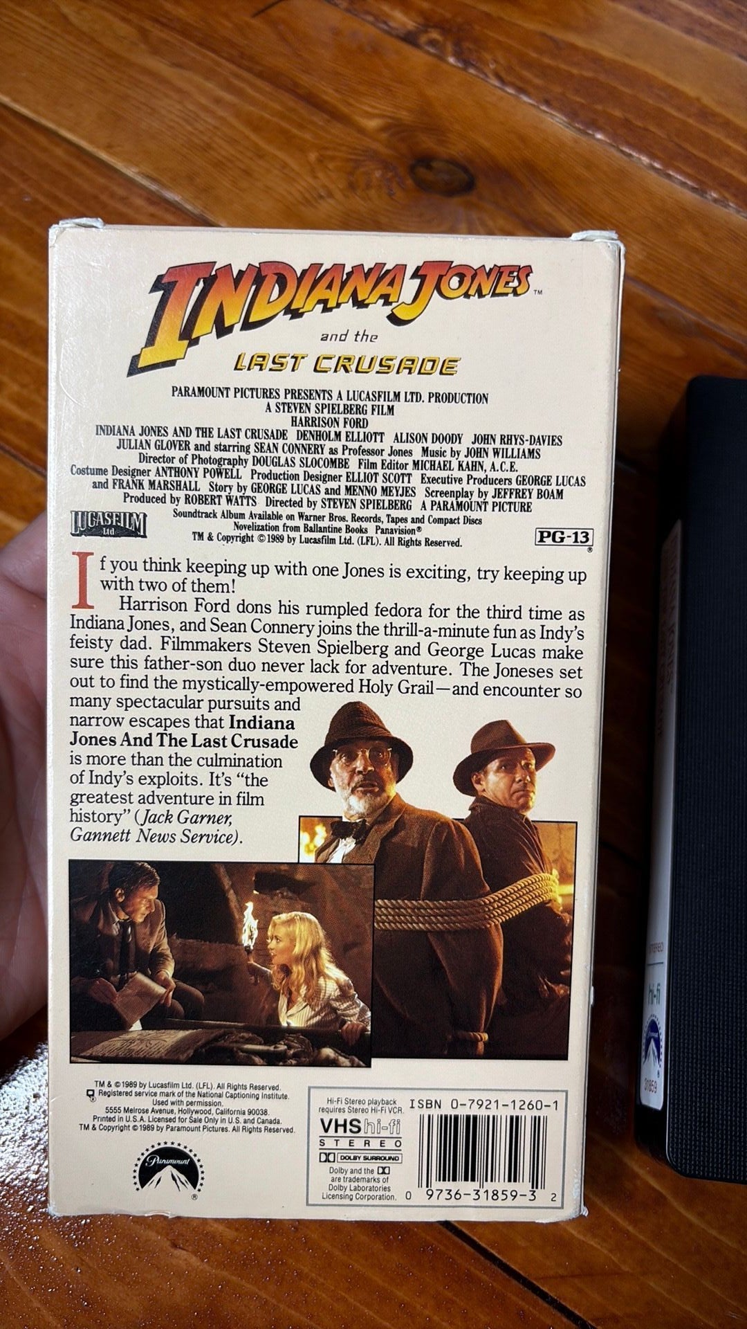 Indiana Jones and the Last Crusade (VHS, 1990) used