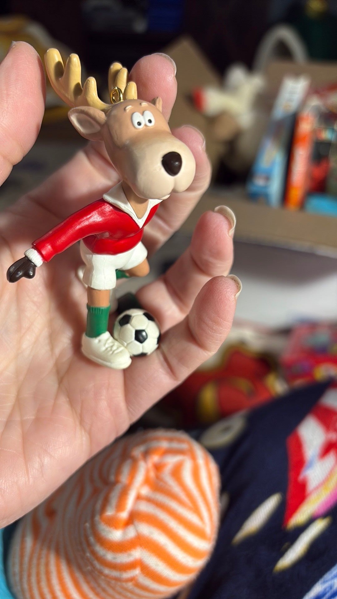 4E - Comet with Soccer Ball Reindeer Champs 1990 Hallmark Keepsake Christmas Ornament