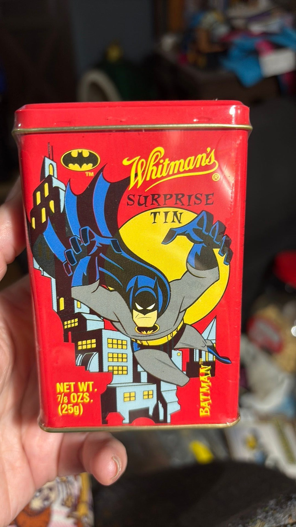 11B- 1997 Whitman's Candies Batman DC Comics Surprise Tin, Sealed