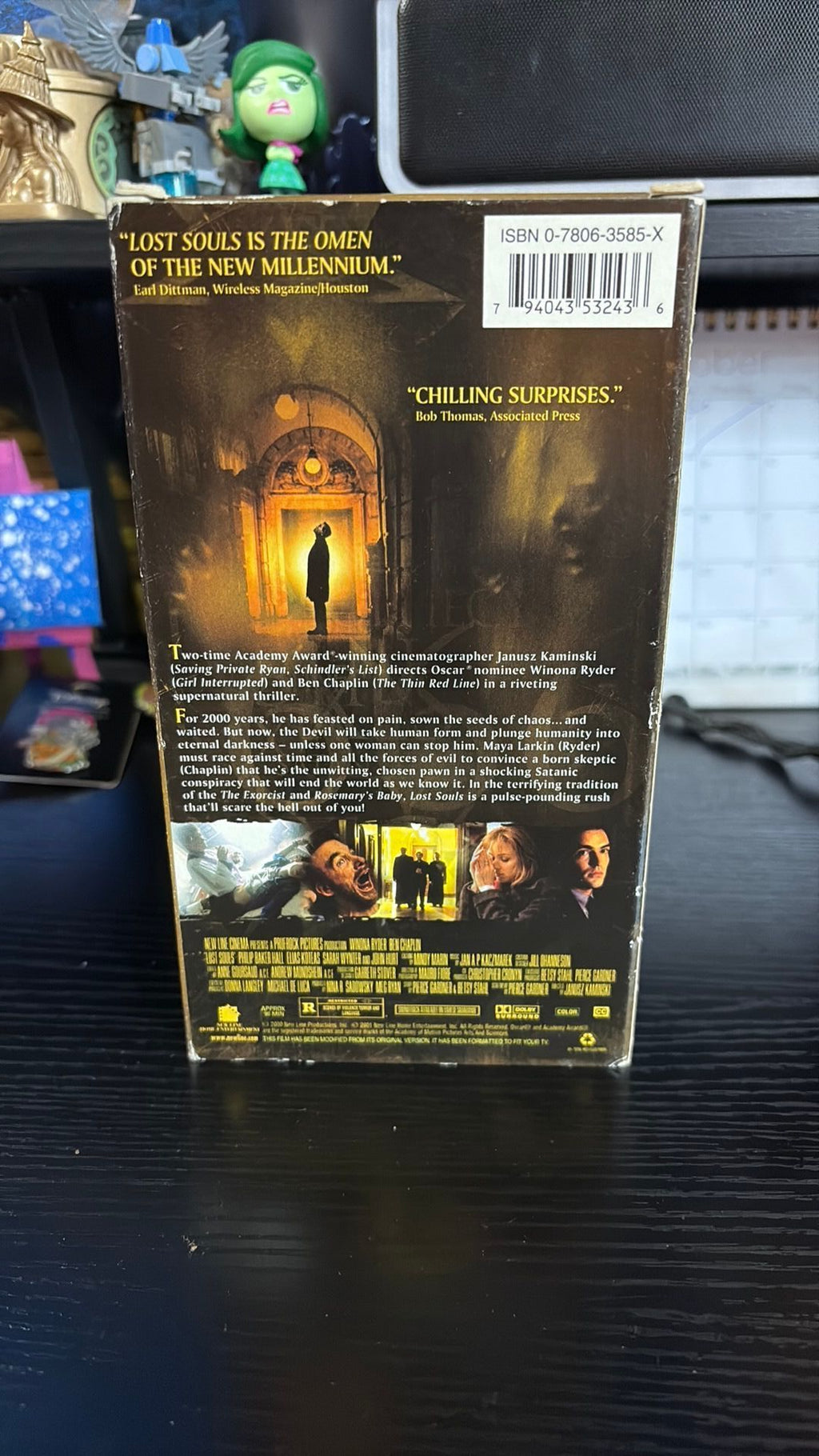 Lost Souls 2000 VHS Tested Winona Ryder Ben Chaplin Satanic Psychological Horror