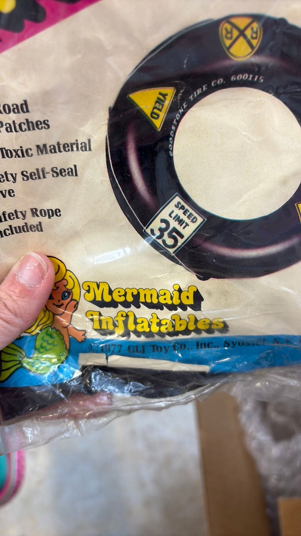 10B- 1977 GLJ Toy old time tire tube - sealed