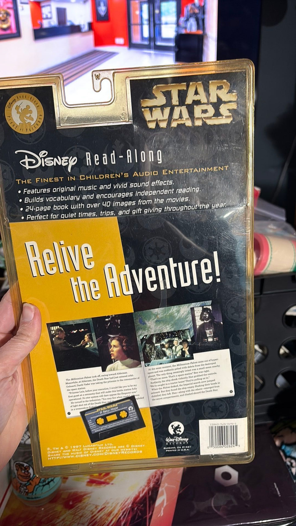 F- Disney Star Wars New Hope Read-Along Book Lucas Films Cassette Tape 1997
