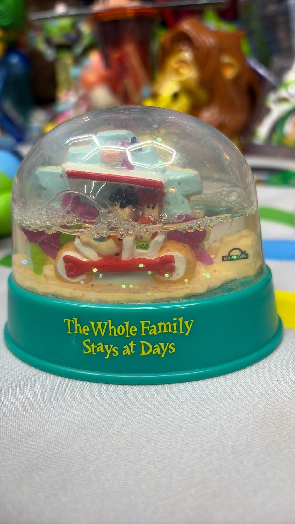 3B - ‘The whole family stays at Days’  1994 Days Inn The Flintstones Snow Globe