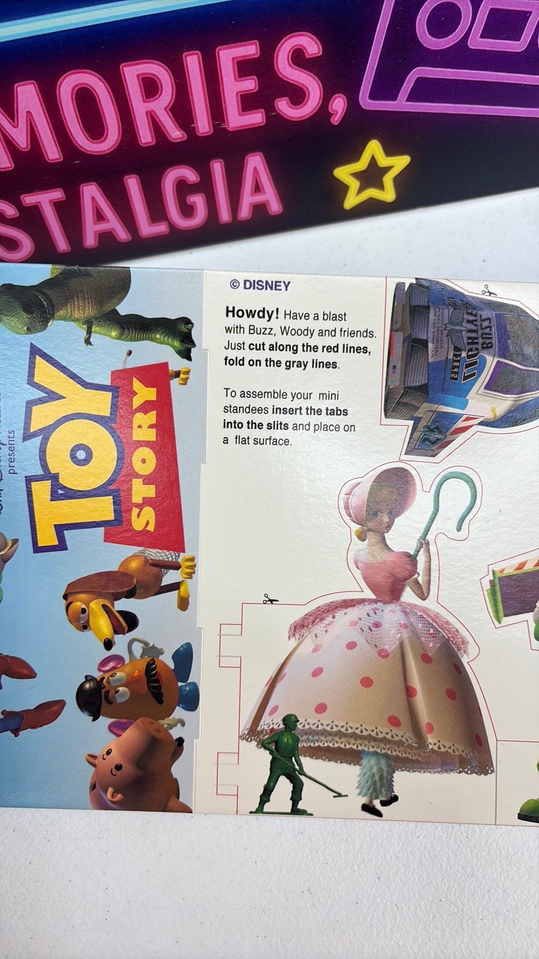 2D- Rare Vintage 1995 Toy Story Movie Theater Popcorn Tray Disney Pixar Buzz Woody
