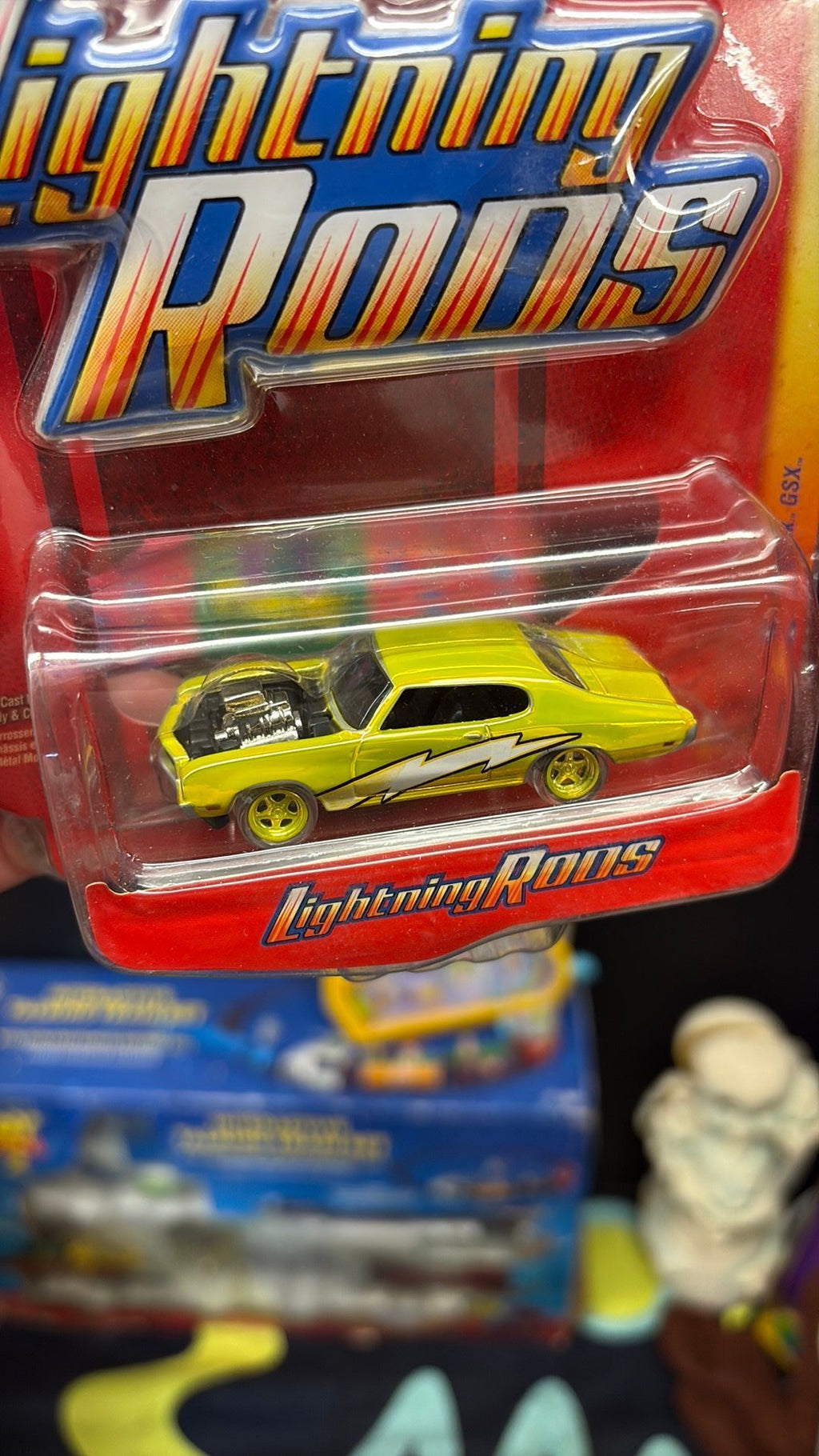 F - JOHNNY LIGHTNING 1:64 LIGHTNING RODS 1971 BUICK GSX (CLEAR TIRES)