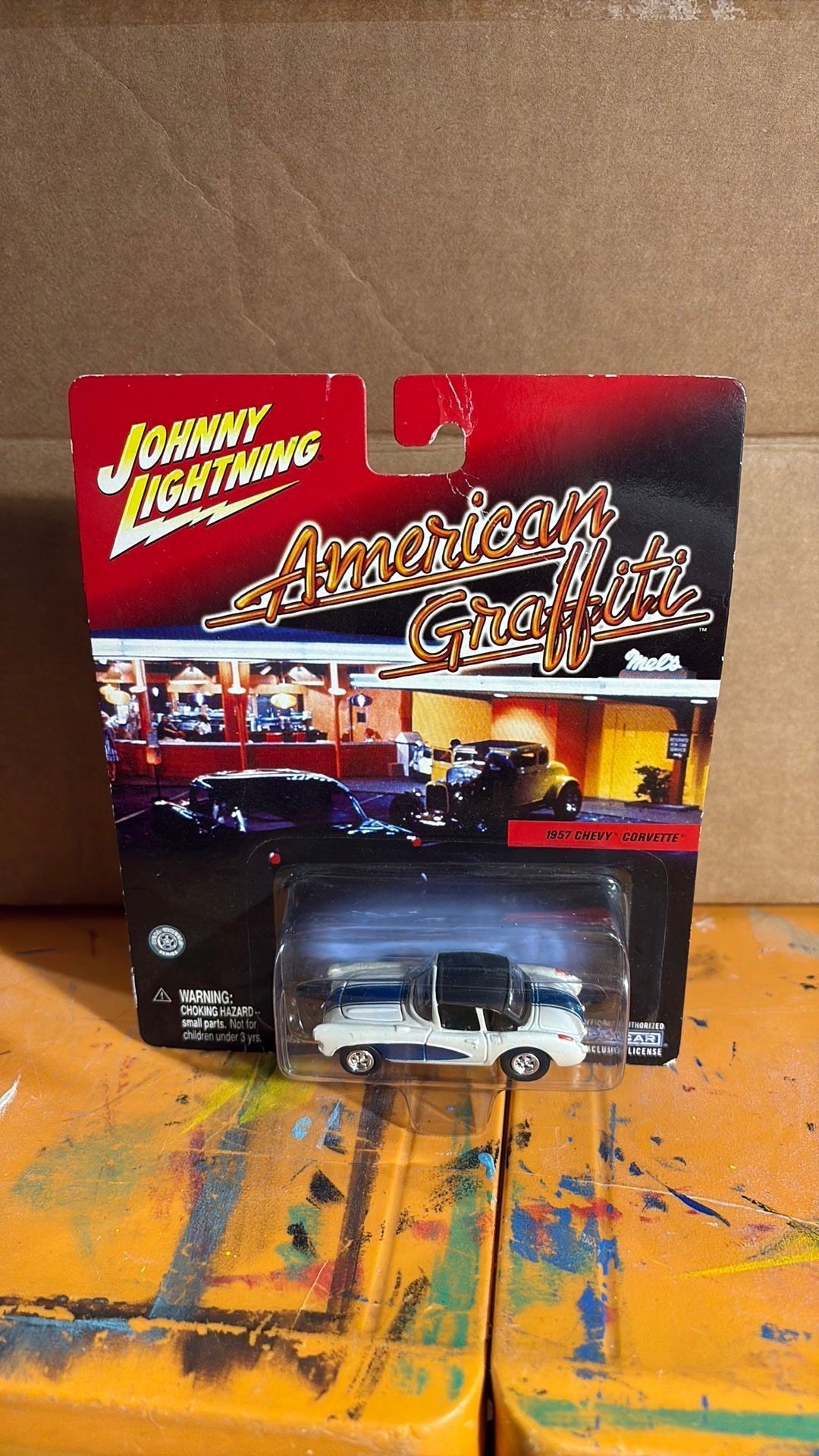 R12 Johnny Lightning American Graffiti 1957 Corvette White/blue